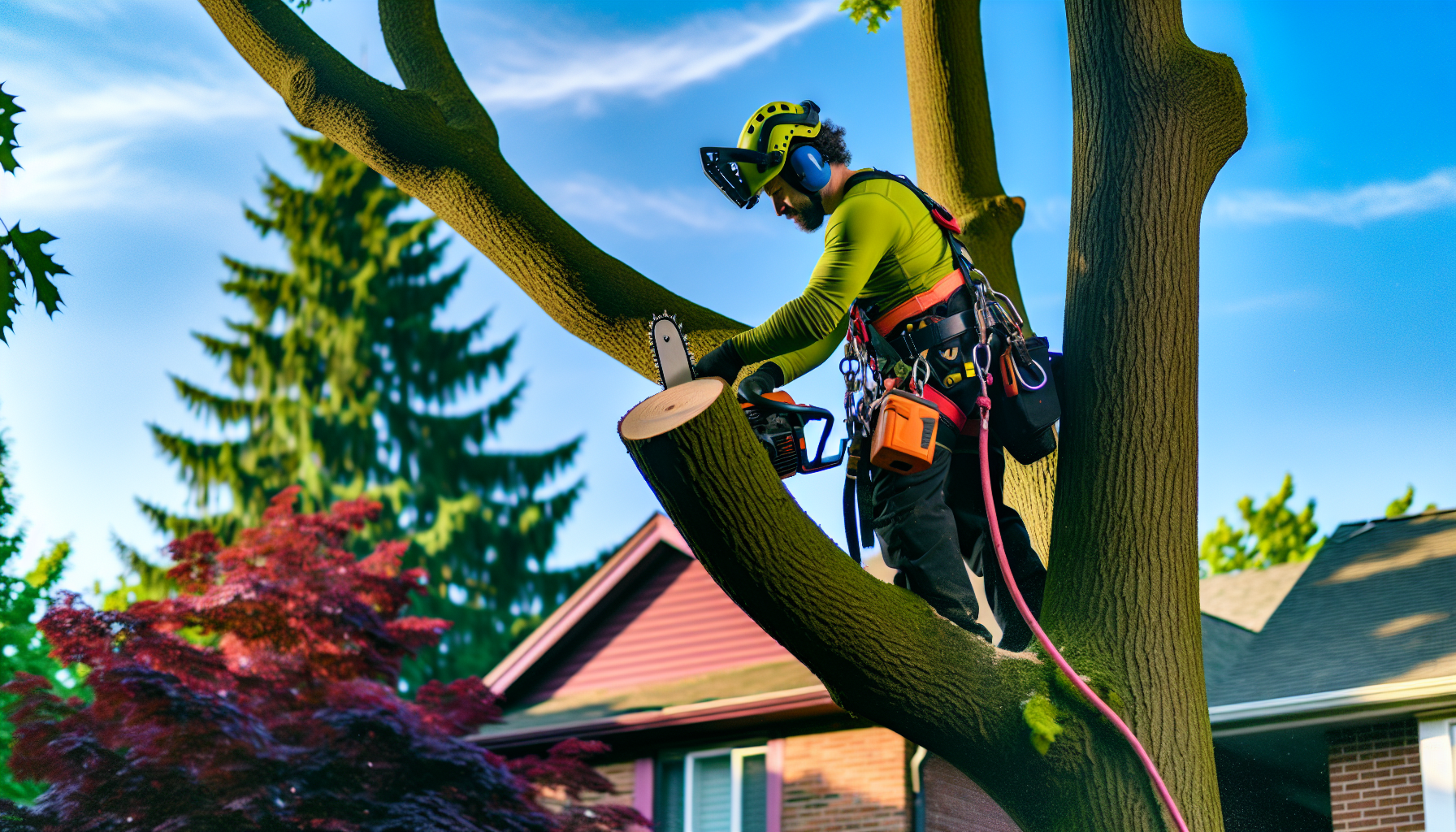 Professional tree service provider pruning branches