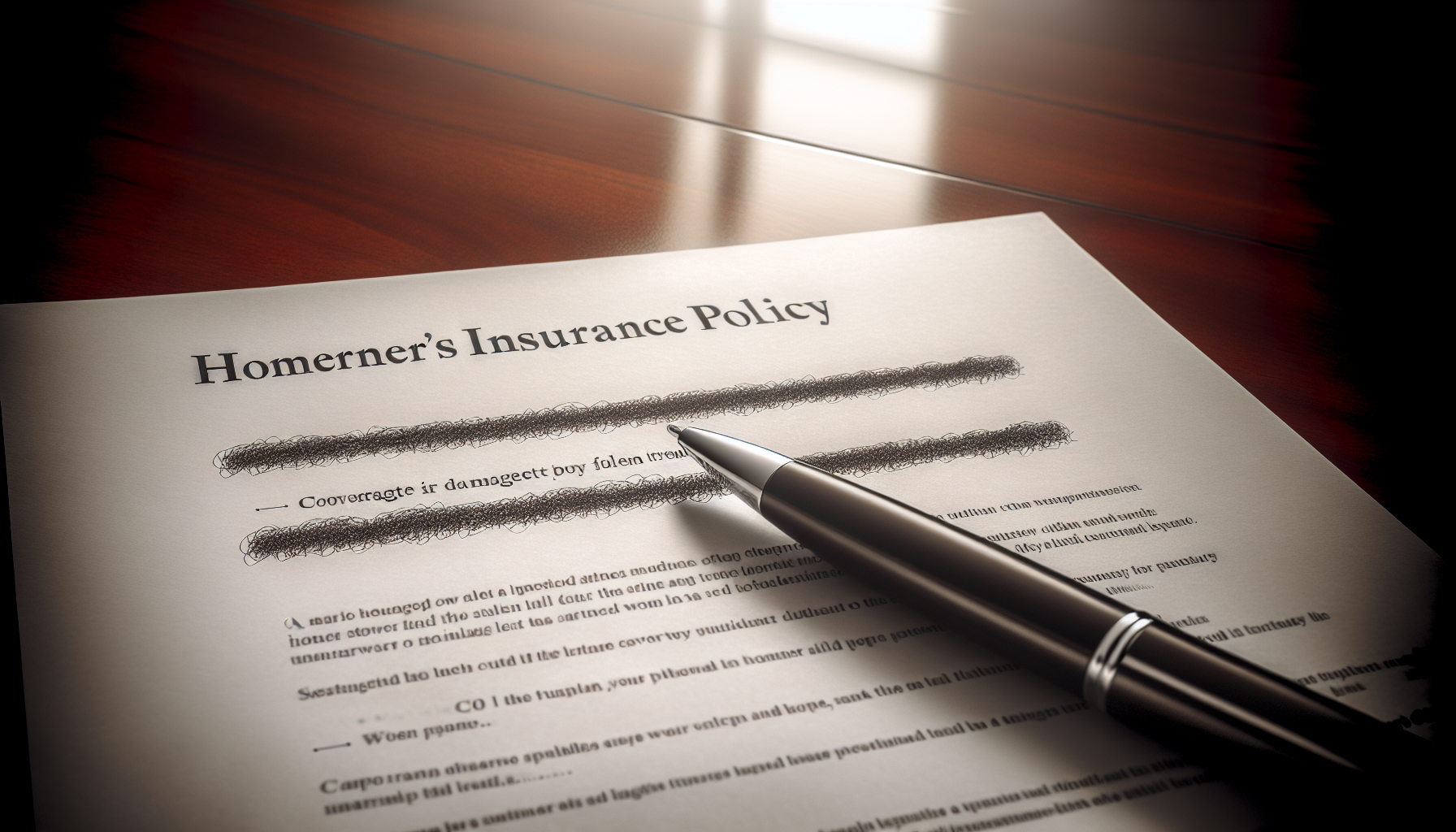 Homeowner's insurance policy document