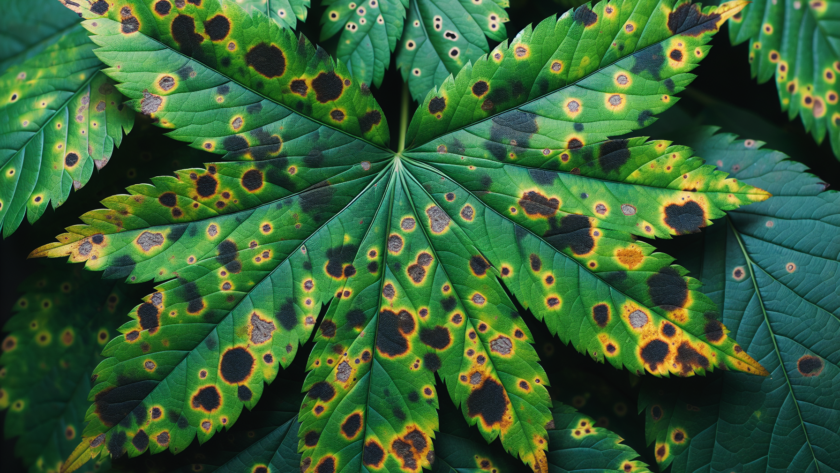 An illustration of leaf spots on a tree