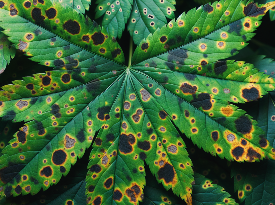 An illustration of leaf spots on a tree