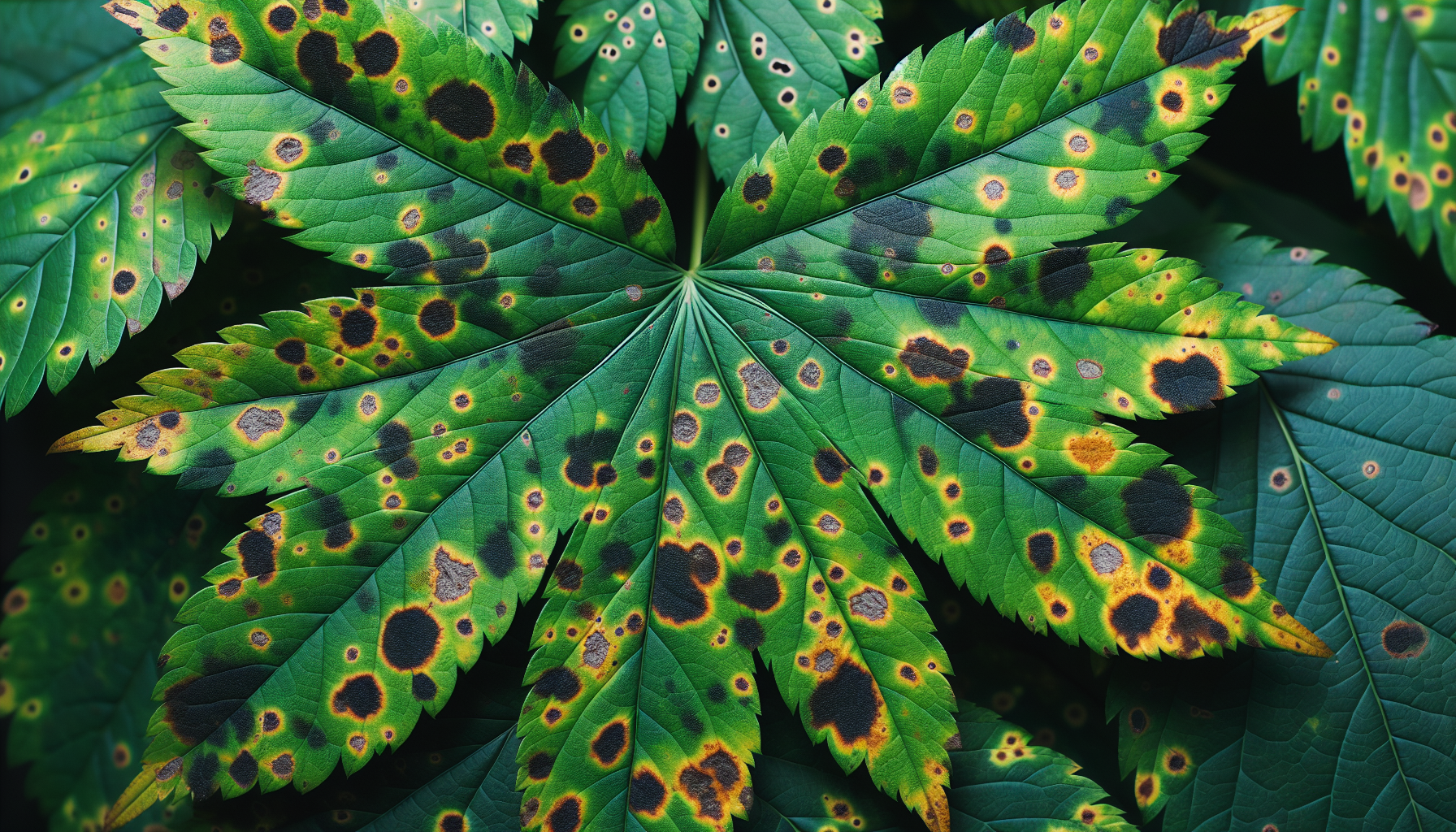 An illustration of leaf spots on a tree